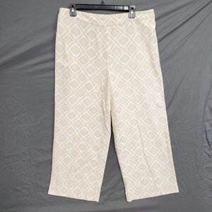 Soft Surroundings Pants Adult  Wide Leg Cream and Tan  Womens PL